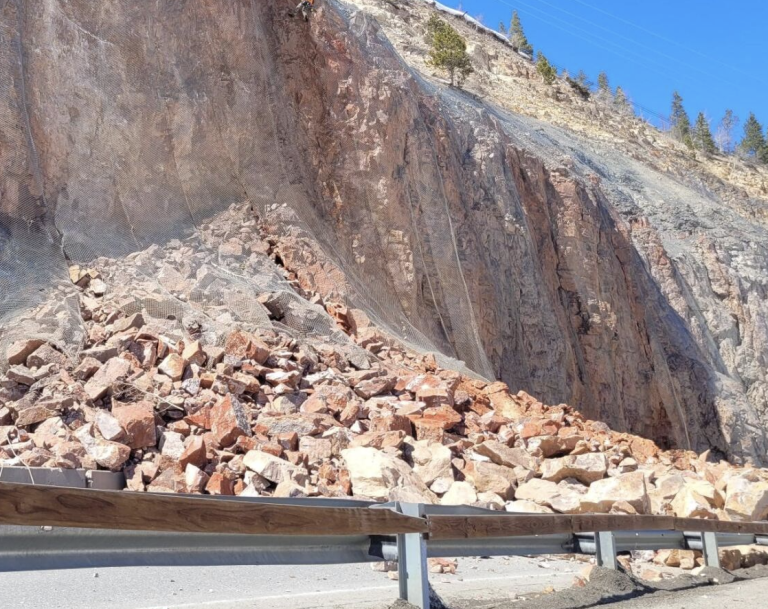 4000 tons of rock buried Dam Road. What now? Krystal 93